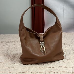 Dooney and Burke Pebble Grain Logo Lock Hobo
